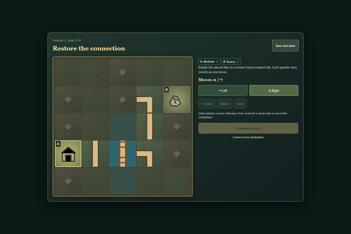 An example of the construction puzzles being developed for the lighthouse